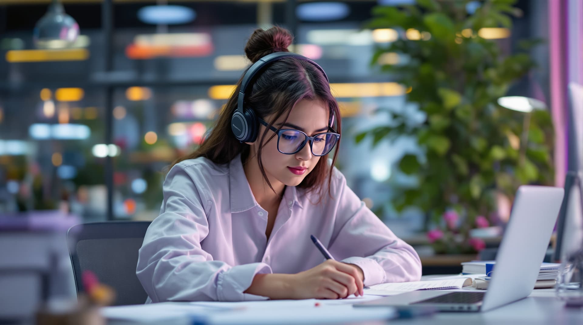 Student studying with AI